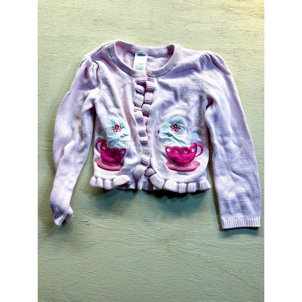 Lot Girls Cardigan Gymboree Pink Mouse Cat Jack White Blueberi Blvd Gold Shrug - Picture 4 of 8